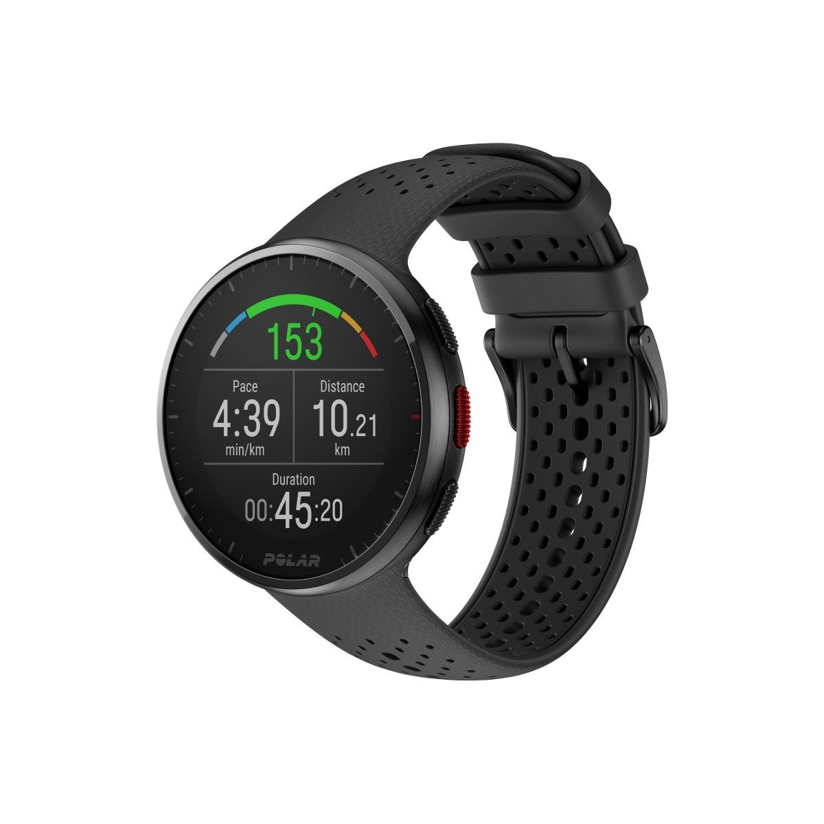 Polar Pacer Pro - Carbon Gray - Smartwatch with Strap - Gray - S/L Band Size - 1.2" Display - 32MB - Bluetooth - 23g