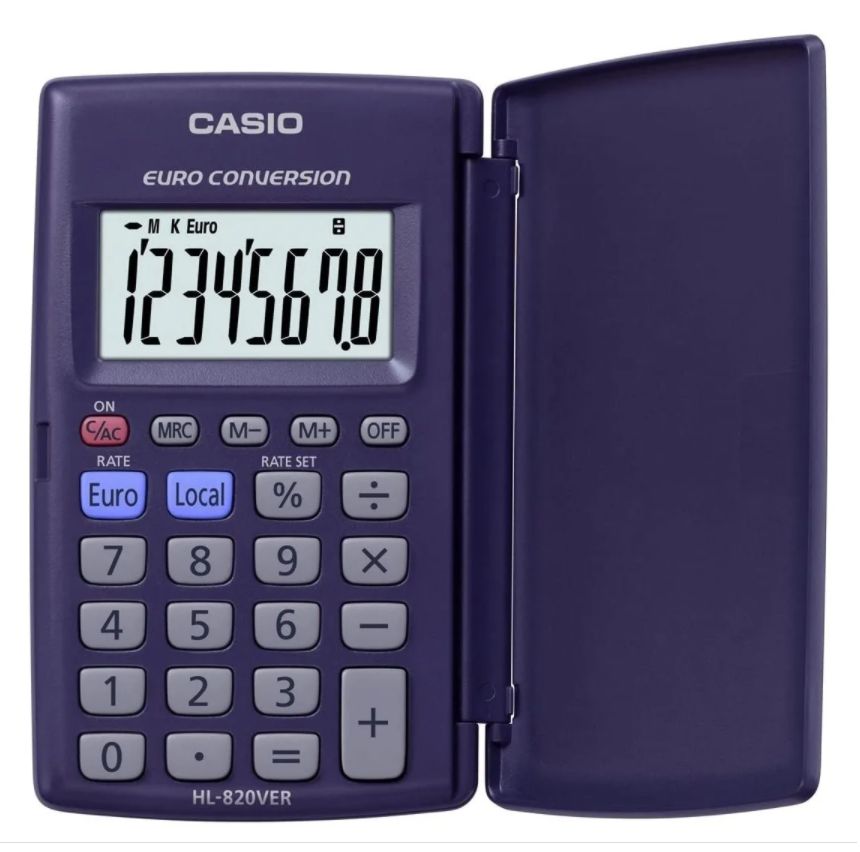 Casio HL-820VERA Pocket Calculator - 8-Digit - Battery