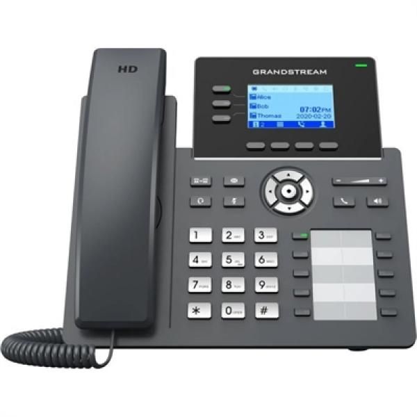 Grandstream Networks GRP2604 Fixed Line Phone, 3 Lines, LCD Screen (Black)