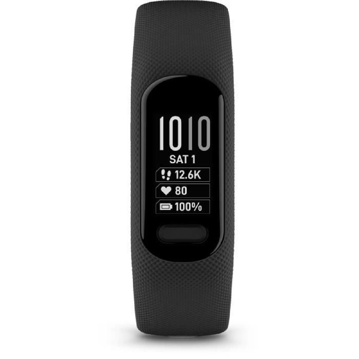 Garmin vívosmart 5 - Black - Activity Tracker with Watch Strap - Silicone - Black - Bracelet Size: L - Monochrome - Bluetooth, ANT+
