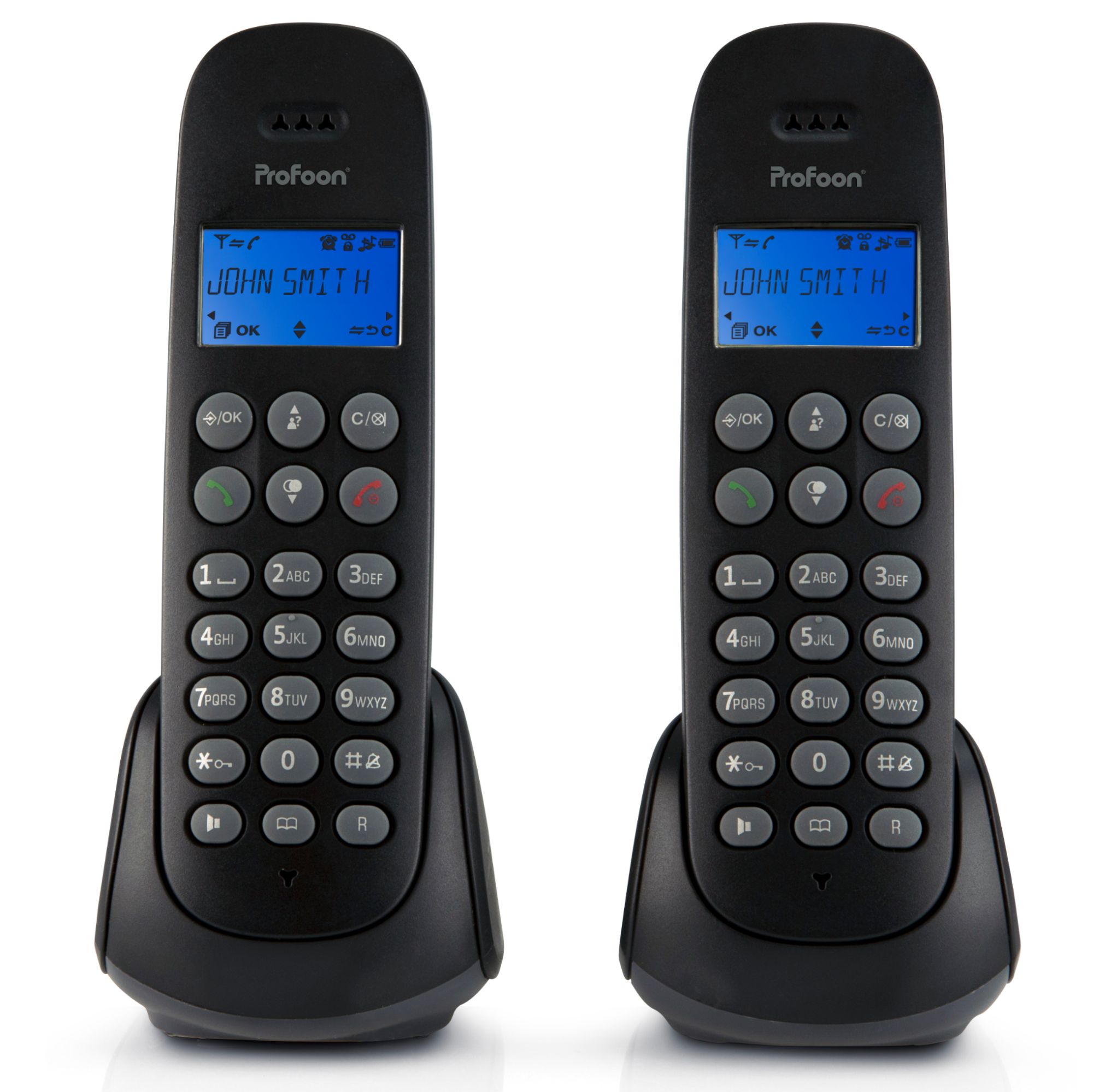Profoon PDX-320 Wireless Phone, Black
