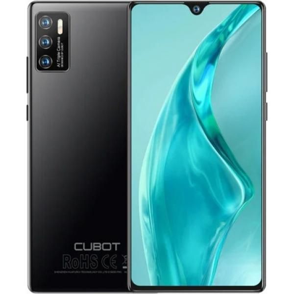 Cubot P50 - 6.2" Hybrid SIM, Android 11, 4G, USB Type-C, 6GB RAM, 128GB, 4200mAh Battery, Black