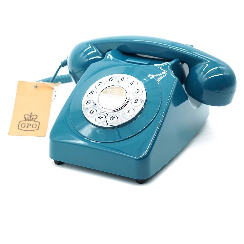 GPO Retro Push Button Phone - Azure
