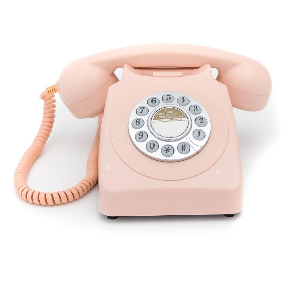 GPO Retro Push Button Telephone - Pink