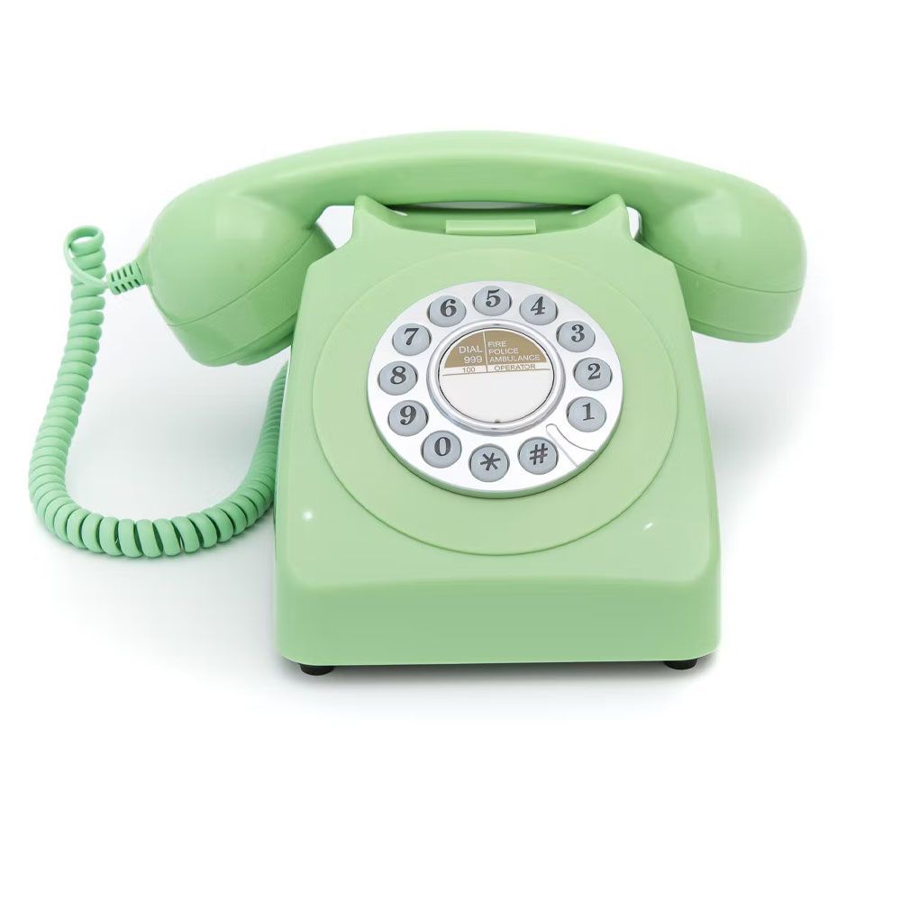 GPO Retro Push Button Green Telephone