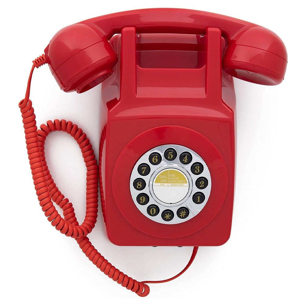 GPO Retro Wall Phone - Push-Button Red