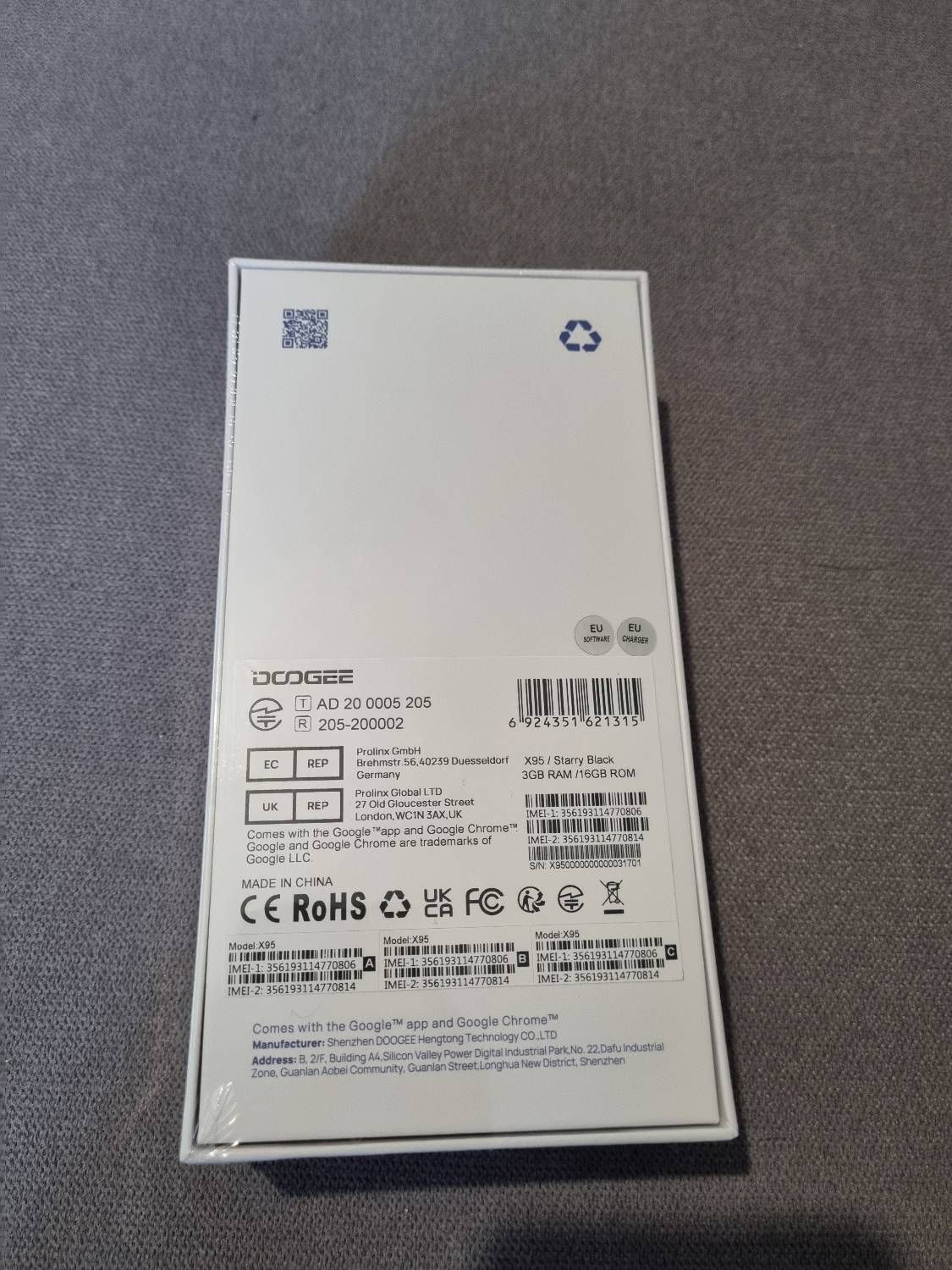 Doogee X95 32GB Dual-SIM Phone, Black