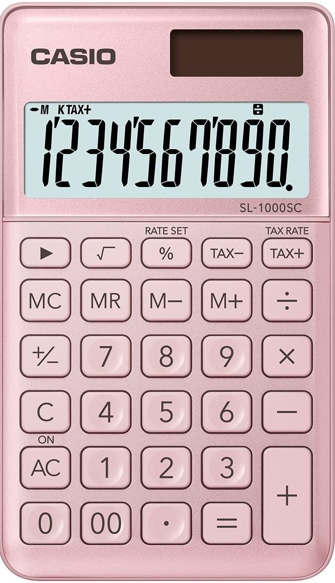 Casio SL-1000SC Calculatrice de Bureau, Rose