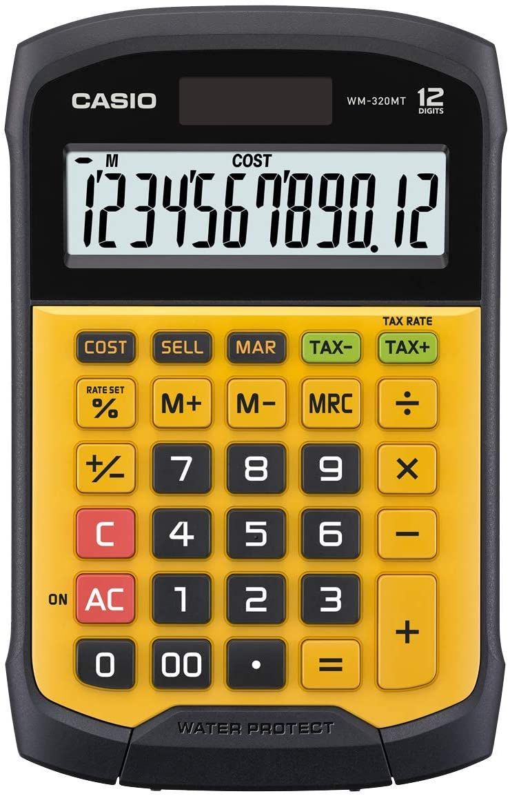Casio WM-320MT Desktop Calculator - 12-Digit Display, Solar Panel & Battery Power