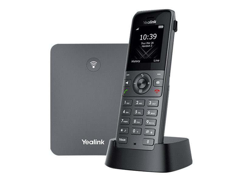 Yealink W73P - Wireless VoIP Telephone with Caller ID - DECT - 3-way Calling Capacity - SIP, SIP v2, VQ-RTCPXR, RTCP-XR - Space Grey, Classic Grey