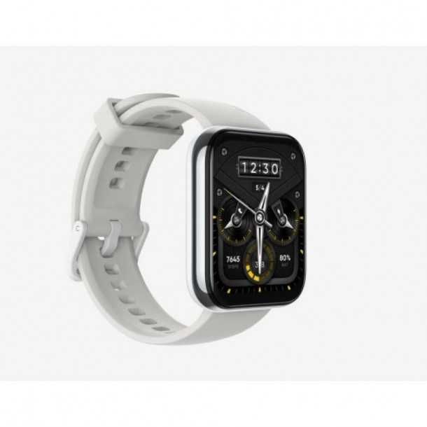 Realme Watch 2 Pro - Silicone Strap Smartwatch - Gray Light - Wrist Size: 6.3-8.4 Inches - 1.75" Display - Bluetooth - 0.79 oz