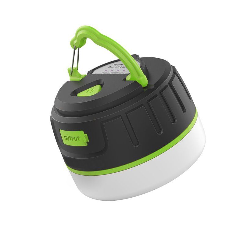 Lámpara de campamento a prueba de agua Abest con batería externa de 5200 mAh - Verde
