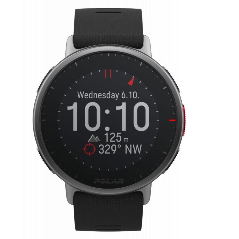 Polar Vantage V2 Sport Watch (Black/Red Shift, Medium)