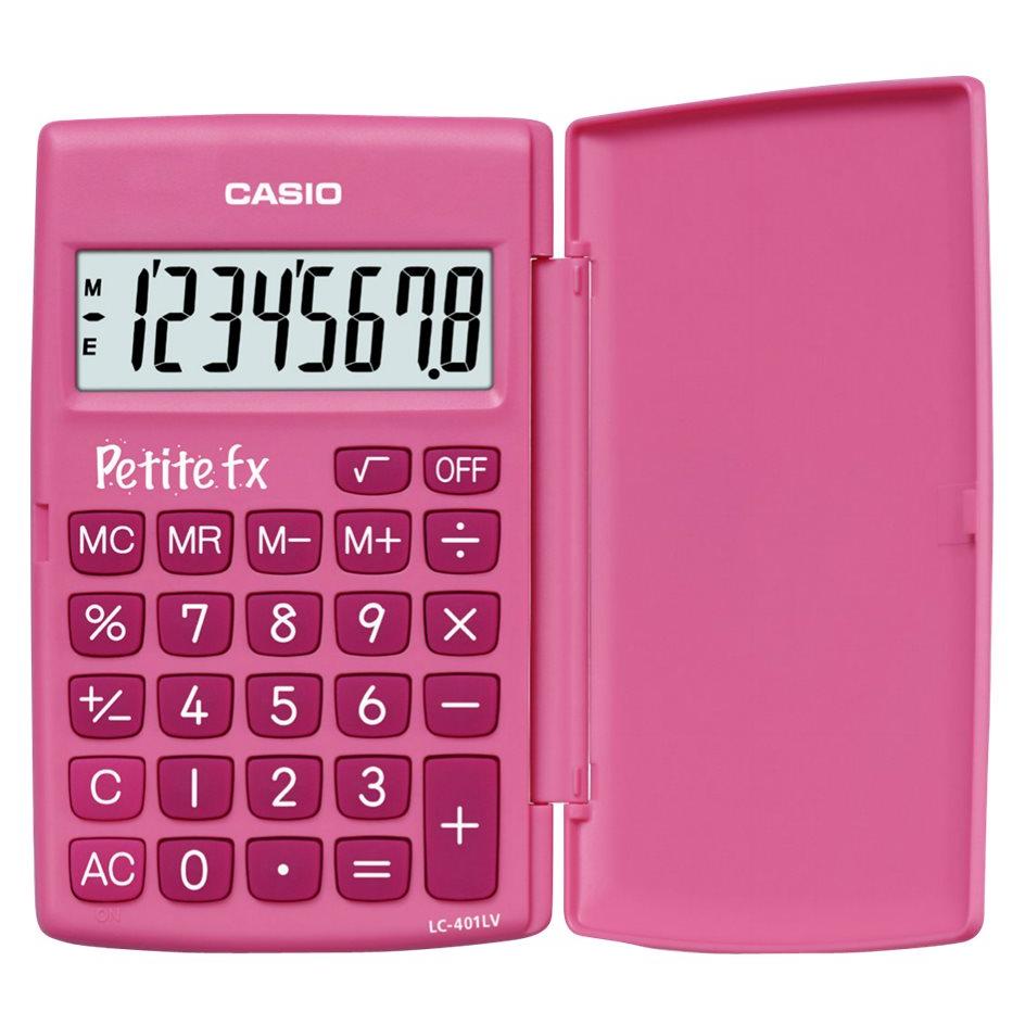 Casio FX LC-401LV - Pocket Calculator - 8-Digit - Battery Powered - Pink