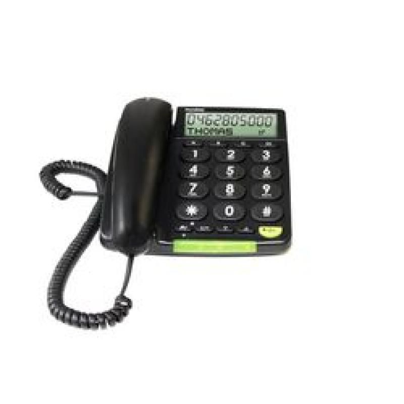 Doro PhoneEasy 312cs - Caller ID Wired Phone - Black
