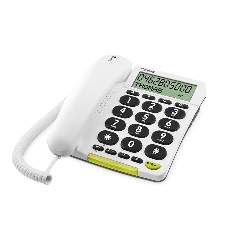 Doro 312cs Analogue Telephone - Caller ID, White