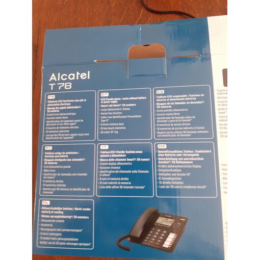 Teléfono fijo Alcatel T78 Identificación del llamante, Negro