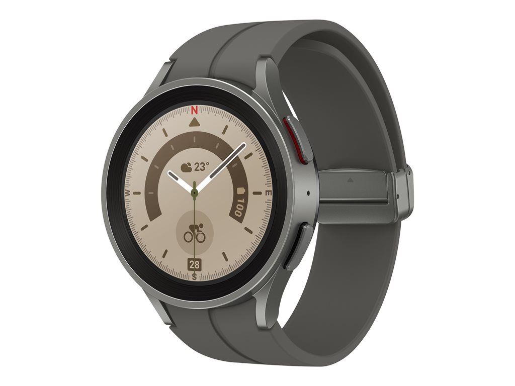 Samsung Galaxy Watch5 Pro - 45mm - Titanium Grey - Sport Strap Smartwatch - 1.4" Display - 16GB - NFC, Wi-Fi, Bluetooth