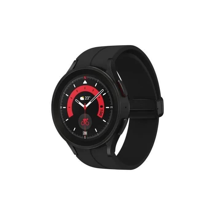 Samsung Galaxy Watch 5 Pro - 45mm - Black Titanium - Sport Strap - 1.4" Display - 16GB - LTE, NFC, Wi-Fi, Bluetooth - 4G - 46.5g