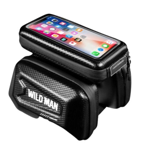 Waterproof Bike Phone Pouch 4"-7" 1,2L Black