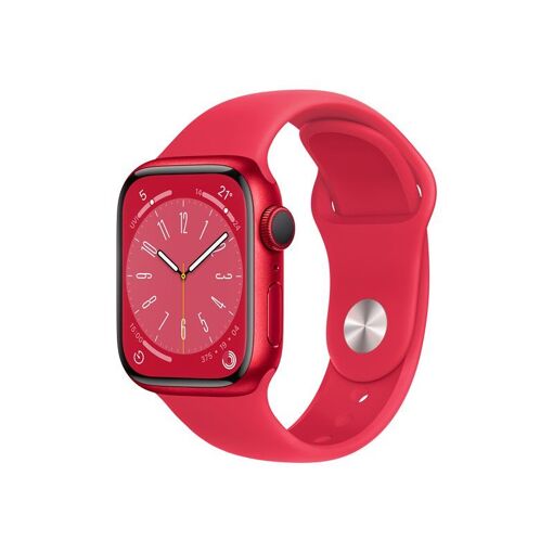 Apple Watch Series 8 (GPS) - Caja de 45 mm de Aluminio Rojo con Bracelete Deportivo Rojo