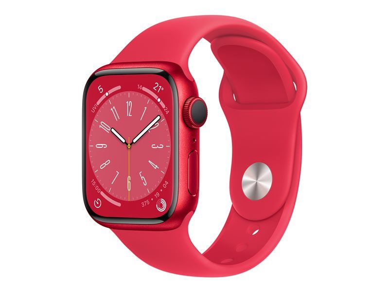Apple Watch Series 8 (GPS) - 45mm Red Aluminium Case with Sport Red Band
