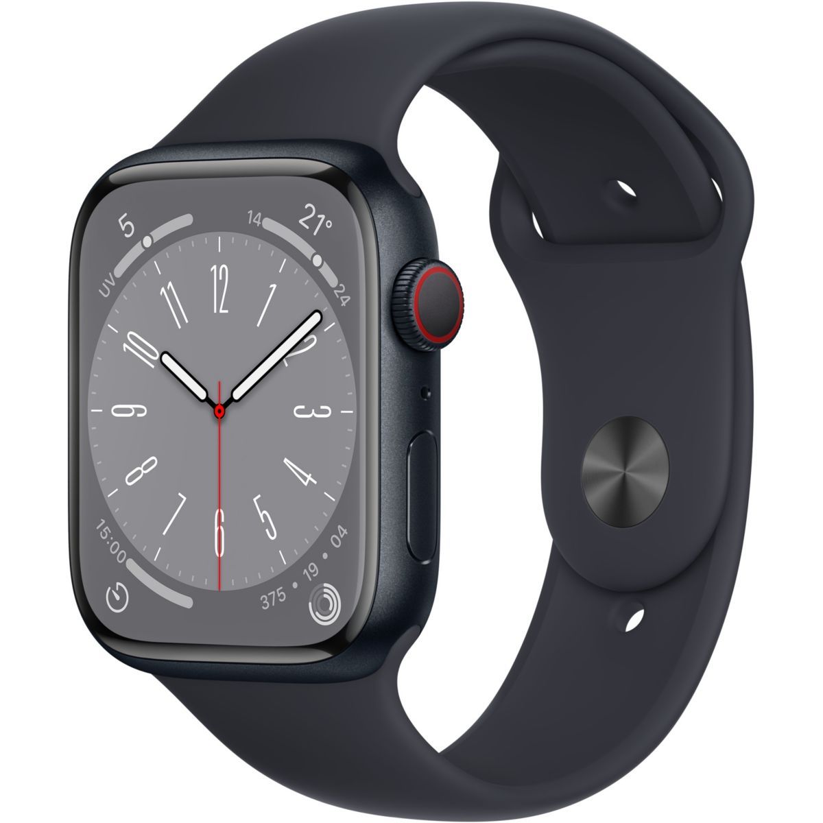 Apple Watch Series 8 (GPS + Cellular) - 45mm Space Gray Aluminum Case with Midnight Sport Band