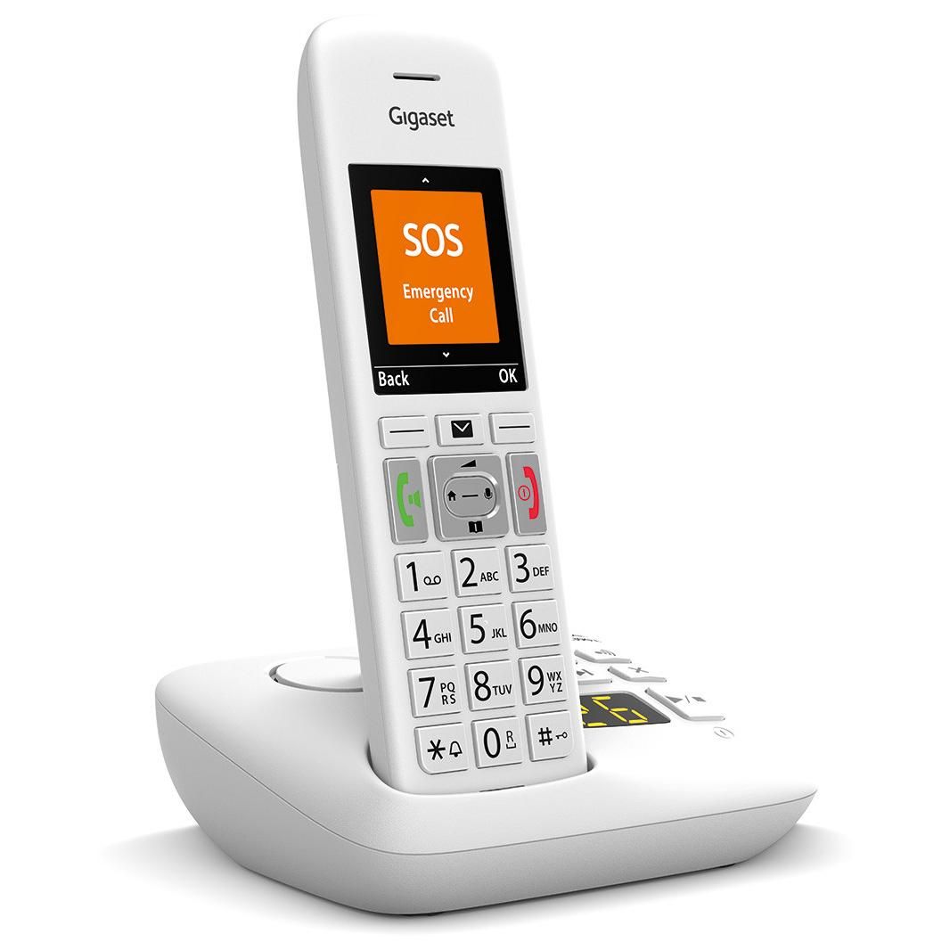 Gigaset E390A DECT Phone - Caller ID, White