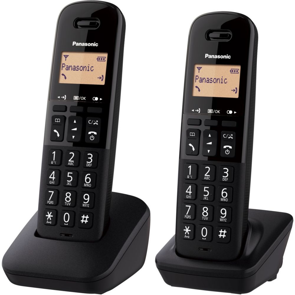 Panasonic DECT Wireless Phone - KXTGB612FRB (Black, 2.4GHz, 50 Number Block)