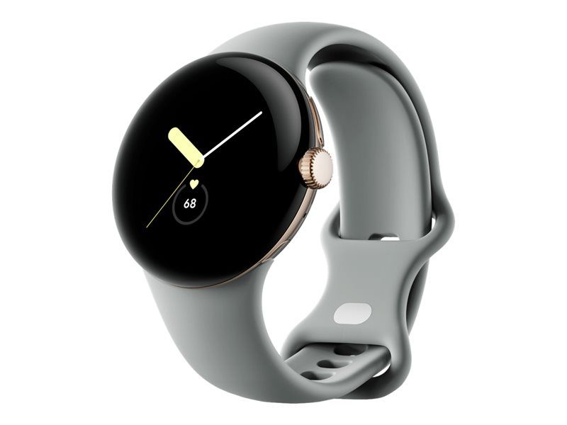 Google Pixel Watch - Champagne Gold - 32GB - Fluoroelastomer Band - Size L - WiFi, NFC, Bluetooth