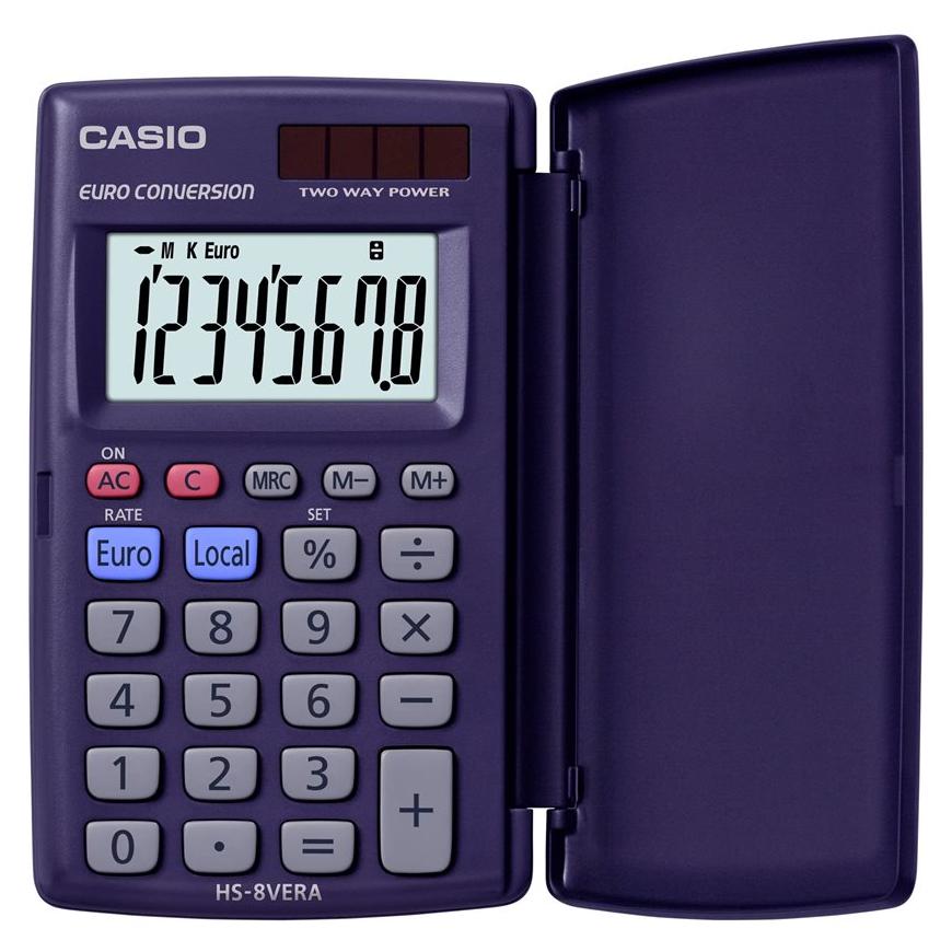 Casio HS-8 Vera - Pocket Calculator - 8 Digits - Battery