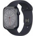 Apple Watch Series 8 (GPS) - 45mm - Midnight Aluminium - Sport Band - Fluoroelastomer - Midnight - Normal Bracelet Size - 32GB - WiFi, Bluetooth