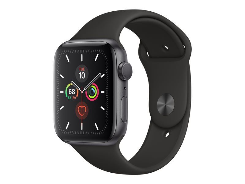 Apple Watch Series 5 (GPS) - 44mm Aluminium Grey Case with Black Sport Strap
