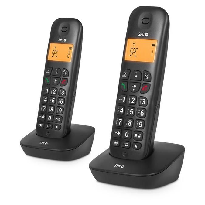SPC Air Pro Duo - Cordless Phone with Caller ID - DECTGAP - 3-Way Calling (2 Pack)