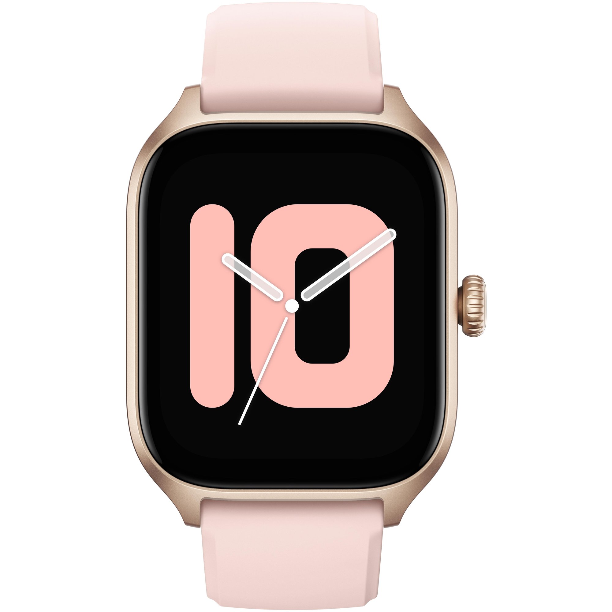 Amazfit GTS 4 - Aluminum Alloy Smartwatch with Fluoroelastomer Strap - Rose Button - Wrist Size: 140-200mm - 1.75" Display - Wi-Fi, Bluetooth