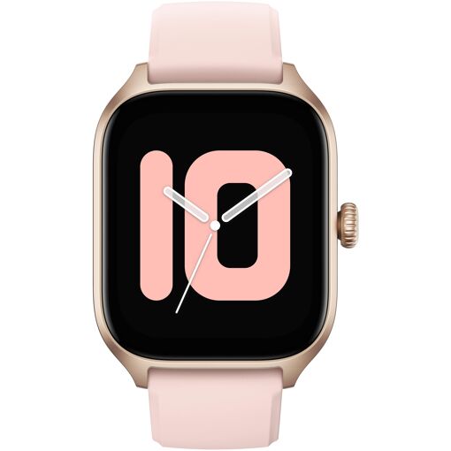 Amazfit GTS 4 - Aluminum Alloy Smartwatch with Fluoroelastomer Strap - Rose Button - Wrist Size: 140-200mm - 1.75" Display - Wi-Fi, Bluetooth