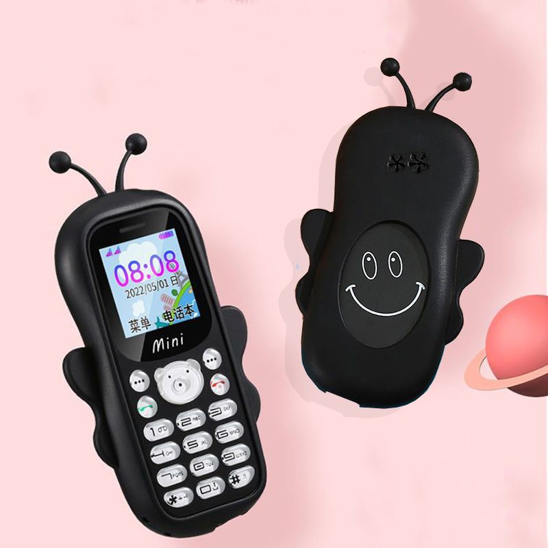 YEEMI Mini Bee 1.44-inch Phone, Flashlight, FM Radio, Dual SIM 2G, Black