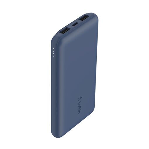 Batería portátil Belkin 10.000 mAh 15W con 2 puertos USB + 1 USB-C 15W carga rápida - Azul
