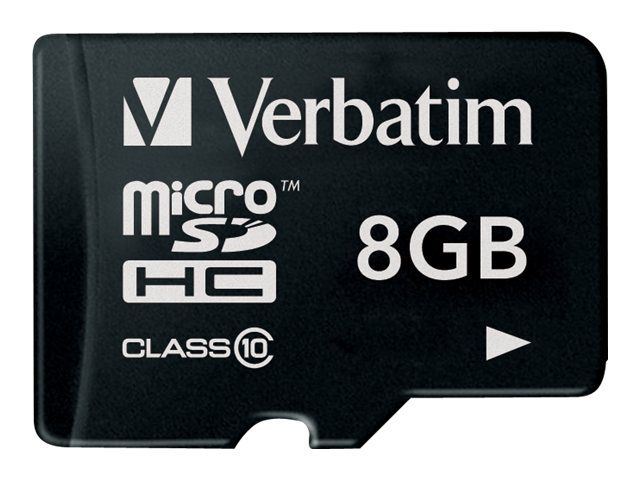 Verbatim 8GB Micro SDHC Class 10 Flash Memory Card