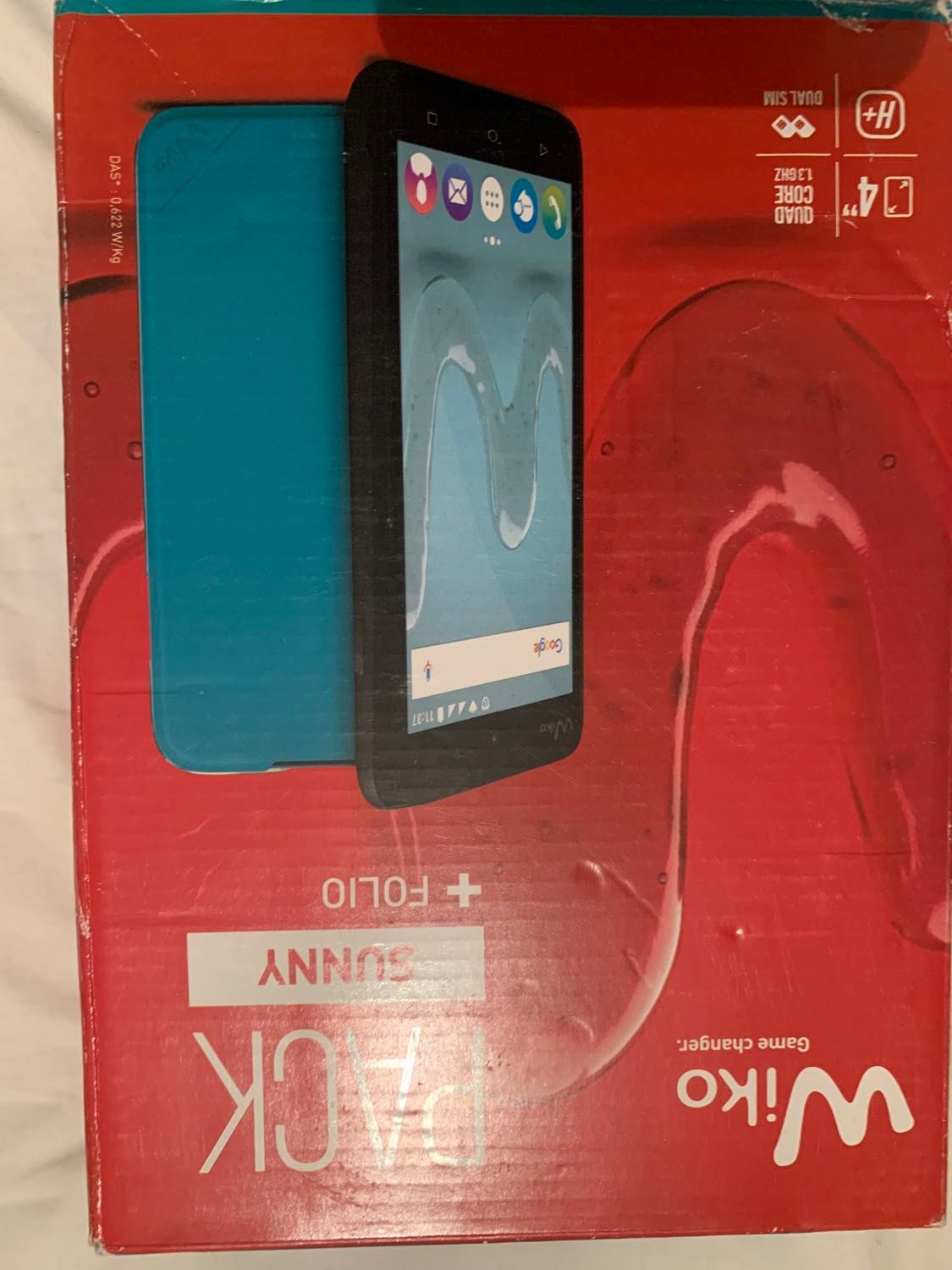 Wiko Sunny Double SIM 8GB Black + Folio Blue