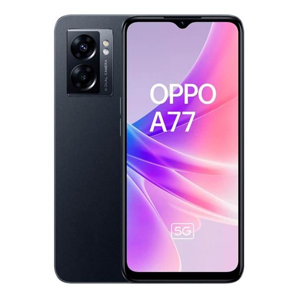OPPO A77 5G - 6.56" Smartphone, 6GB RAM, 128GB Storage, 48MP Camera, IPX4 Water Resistant, Black
