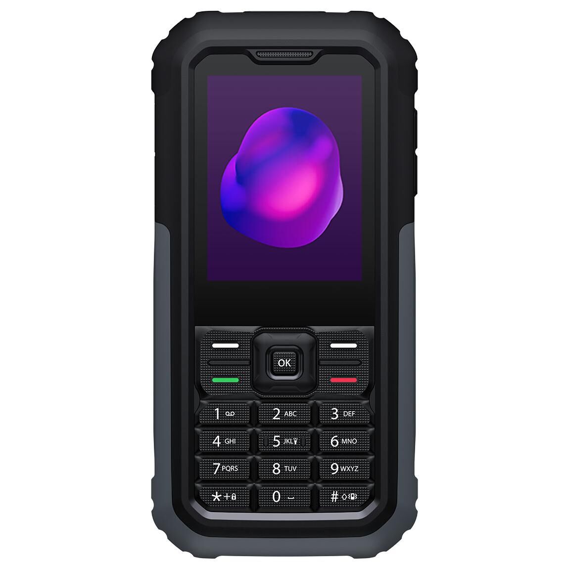 TCL 3189 Phone, 2.4" Display, 2MP Camera, Dual SIM, Black/Gray