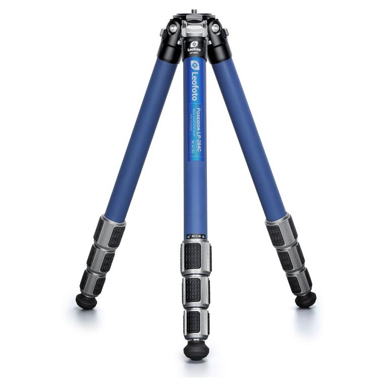 Leofoto LP-284C Tripod for Digital Cameras, 3 Feet, Black and Blue