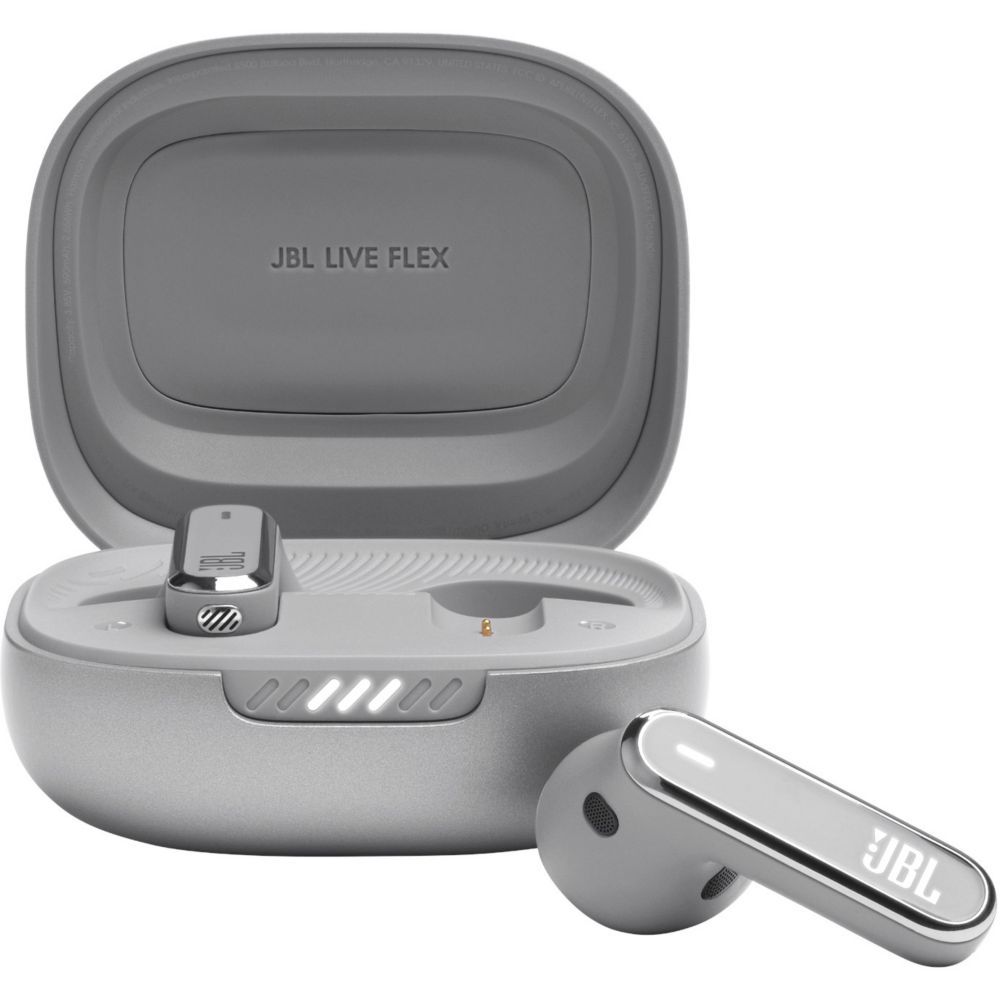 JBL LIVE Flex Wireless Earbuds with Mic - Silver