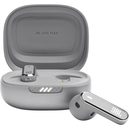 JBL LIVE Flex - Auriculares inalámbricos con micrófono - Plata