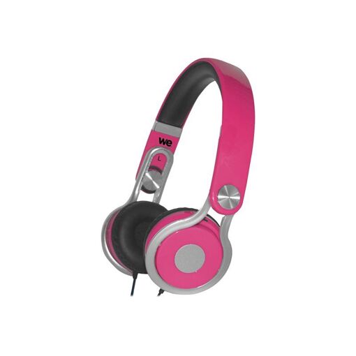 Auriculares con cable WE sobre oreja (conector 3,5 mm, rosa)
