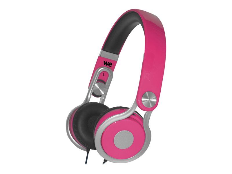 WE Wired Over-Ear Headphones (3.5mm Jack, Pink)