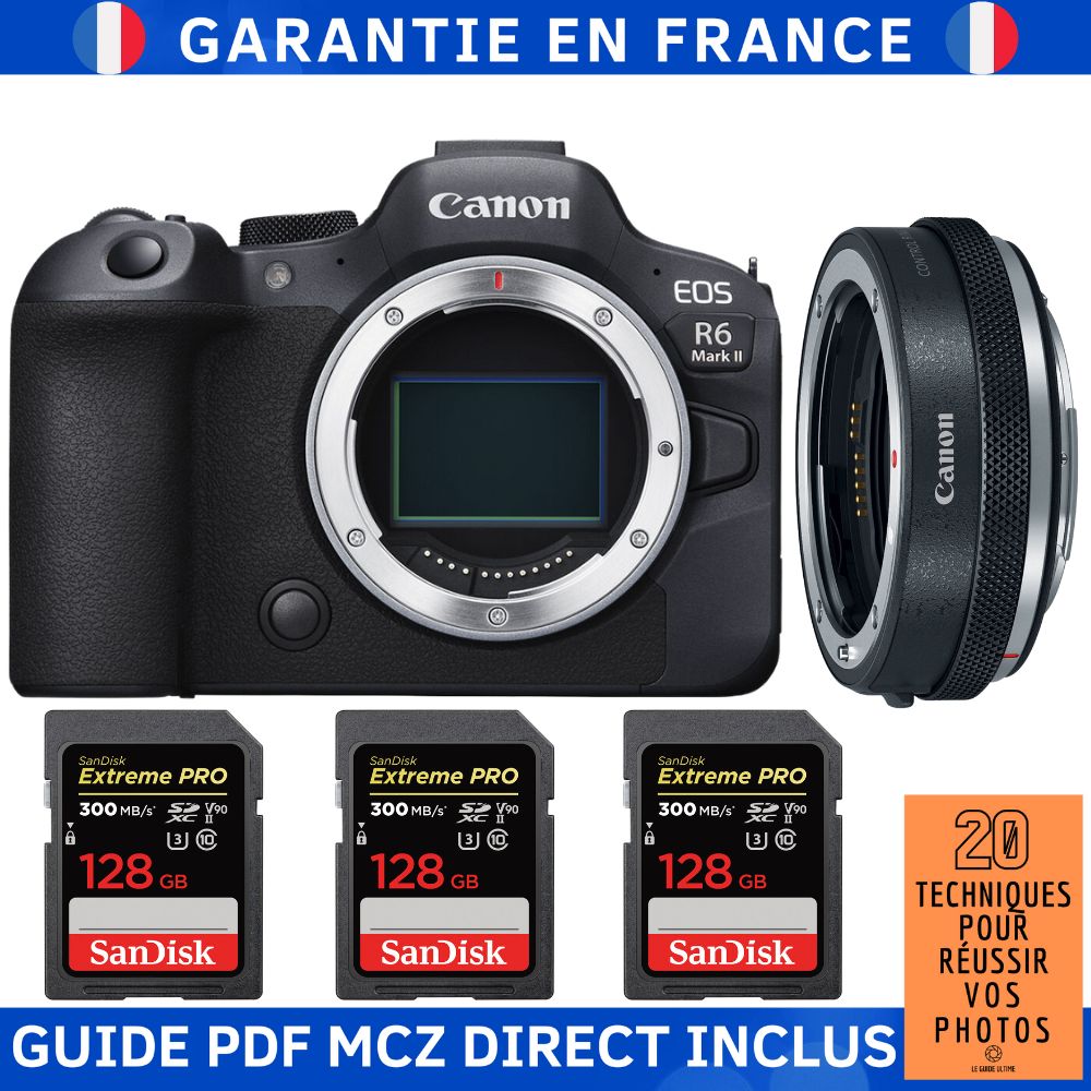 Canon EOS R6 Mark II Camera Kit with Lens and Memory Cards