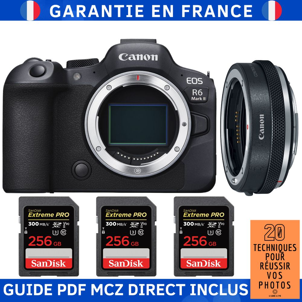 Canon EOS R6 Mark II Camera Kit with Premium Lens and SD Cards