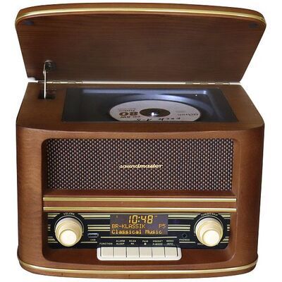 Soundmaster NR961 Nostalgia Stereo System - Compact Radio with FM/DAB+ Tuner, CD Player, USB, Bluetooth